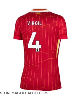 Liverpool Virgil van Dijk #4 Maglia Gara Casa Repliche 2024-25 Donna